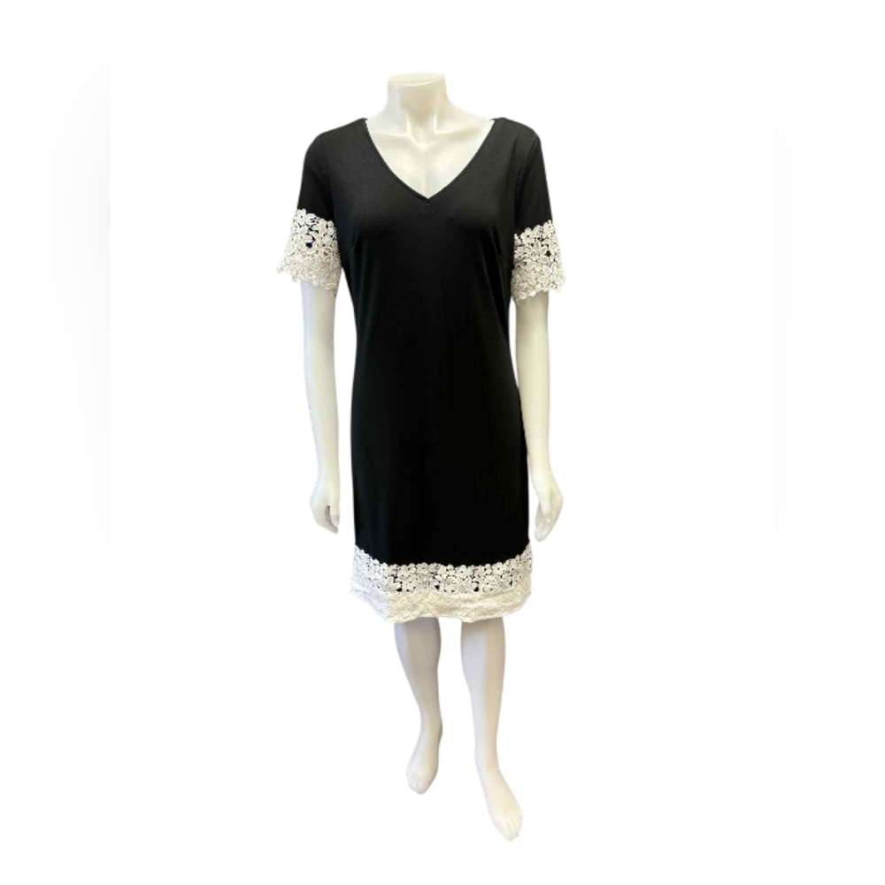 Karl Lagerfeld Paris Sheath Dress Black/White Size 10